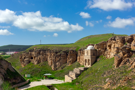 Ancient Diri Baba mausoleum,  14th century, Gobustan city, Azerbaijanの写真素材