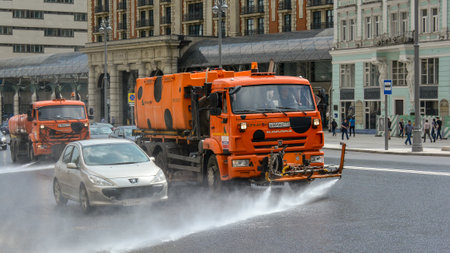 Russia, Moscow, July 07, 2017. Moscow streetsのeditorial素材