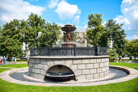 Russia, Moscow, July 07, 2017. Moscow streetsのeditorial素材