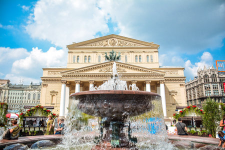 Russia, Moscow, July 07, 2017. Grand Theatreのeditorial素材