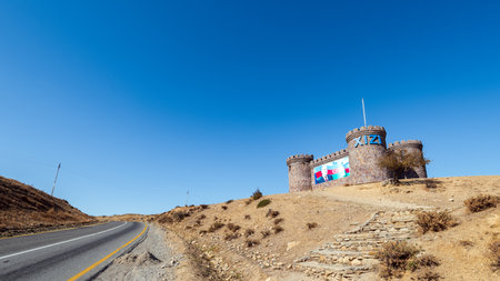 Khizi, Azerbaijan, August 28, 2018. Road to Khizi cityのeditorial素材