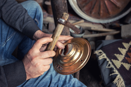 Artisan hands at workの写真素材