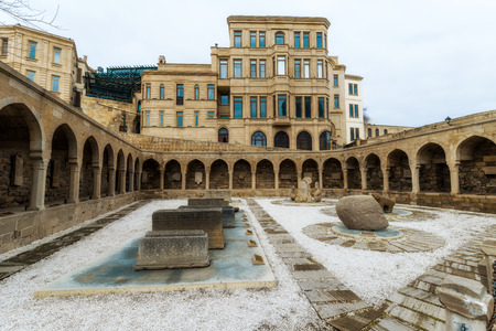 Ancient Khans Baths near the Maidens Towerの写真素材