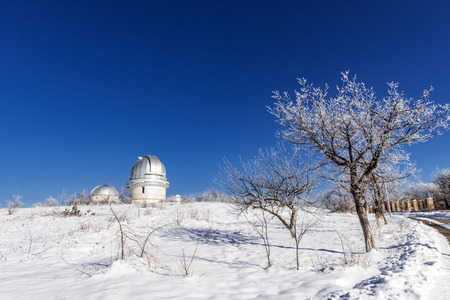 Shamakhi Astrological Observatory in winter time