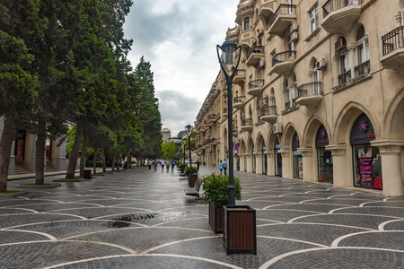 Baku/Azerbaijan - August 11, 2018. Nizami streetのeditorial素材