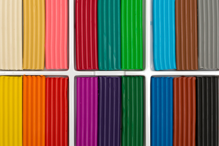 A set of colored plasticine for children creativity