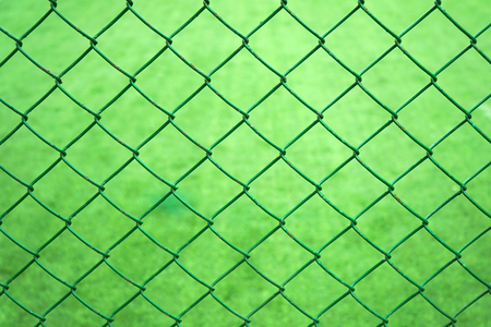 Metal grid background, stadium fenceの写真素材