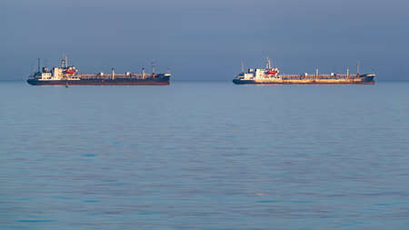 Oil tankers on the high seasの写真素材