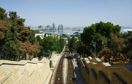 View of the Upland Park in Baku cityの写真素材