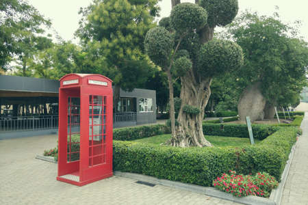 Payphone booth on the boulevard