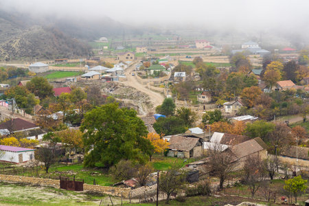 Altiagach village in Azerbaijanの写真素材