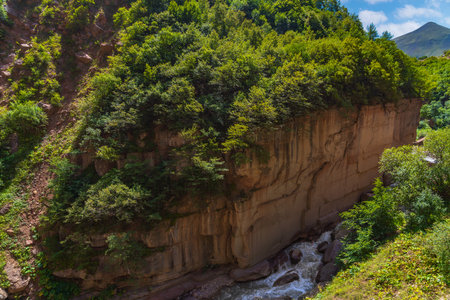 mountain river in the gorgeの写真素材