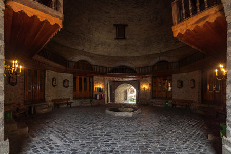Shaki, Azerbaijan, November 27, 2022. Old caravanseraiのeditorial素材