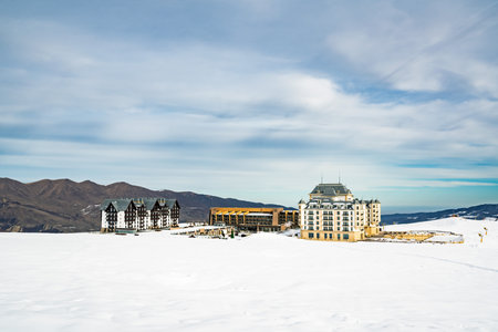 Hotels in Shahdag winter resortのeditorial素材