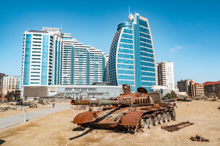 Military Trophy Park in Baku city, Azerbaijanのeditorial素材