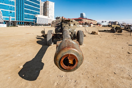 Military Trophy Park in Baku city, Azerbaijanのeditorial素材