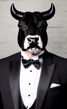The man with the bull headの素材
