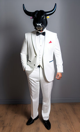 The man with the bull headの素材