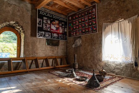Intside of Sumug gala tower in the village of Ilisu, dates back to the 17th-18th century. Northern Azerbaijanのeditorial素材