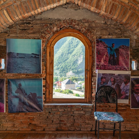 Intside of Sumug gala tower in the village of Ilisu, dates back to the 17th-18th century. Northern Azerbaijanのeditorial素材