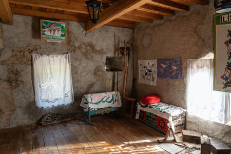 Intside of Sumug gala tower in the village of Ilisu, dates back to the 17th-18th century. Northern Azerbaijanのeditorial素材