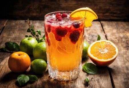 Freshly squeezed natural juice in a glass. Vitamin drinkの素材