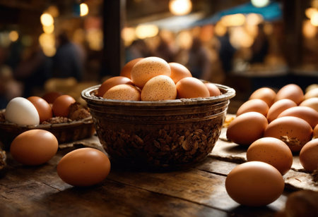Fresh chicken eggsの素材