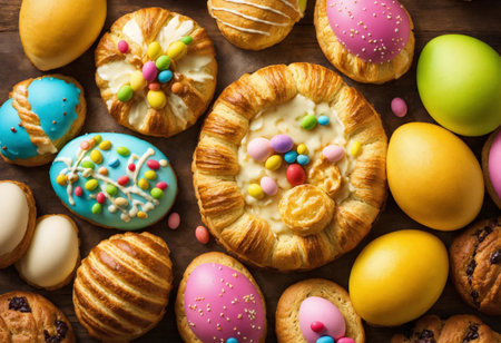 Sweet pastries for Easter holidayの素材