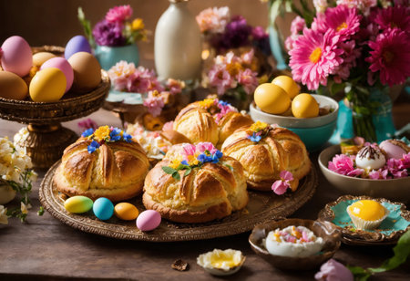Sweet pastries for Easter holidayの素材