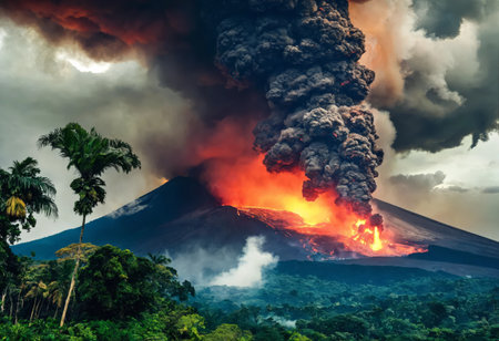 Powerful volcanic eruptionの素材