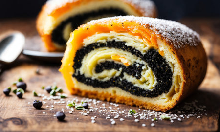 Roll with poppy seed fillingの素材