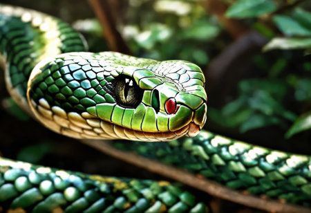 Boomslang snake in the wild natureの素材