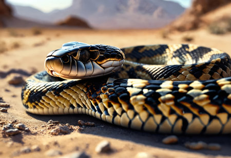 Cobra snake in natural habitatの素材