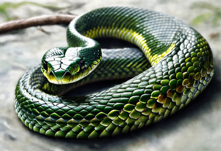 Boomslang snake in the wild natureの素材