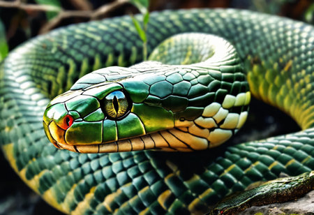 Boomslang snake in the wild natureの素材