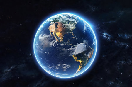 View of planet earth from spaceの素材