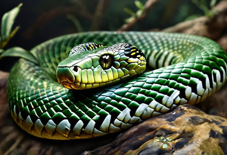 Boomslang snake in the wild natureの素材