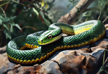 Boomslang snake in the wild natureの素材