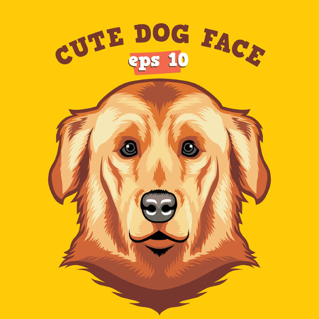 head of cute dogのイラスト素材