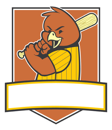 bird as a baseball mascotのイラスト素材
