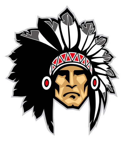 mascot of indian chief mascotのイラスト素材