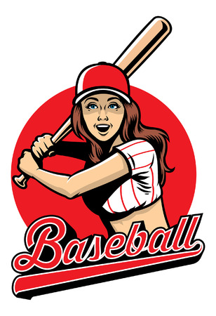 Sexy baseball player girlのイラスト素材