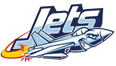 jet plane mascotのイラスト素材