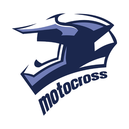 helmet of motocross riderのイラスト素材