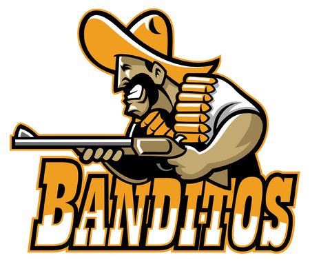 mascot mexican banditosのイラスト素材