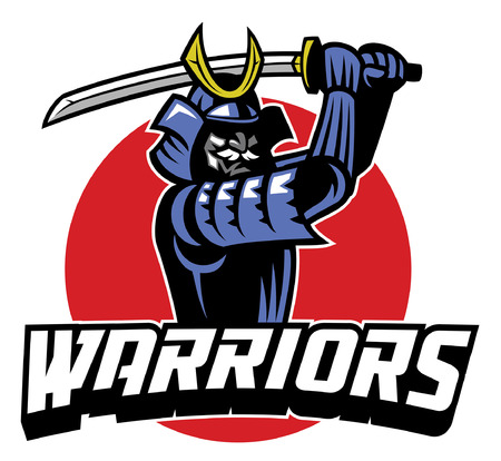 samurai warrior mascotのイラスト素材