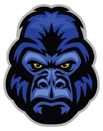 head of gorilla mascotのイラスト素材