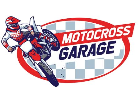 sign design of motorcycle garageのイラスト素材