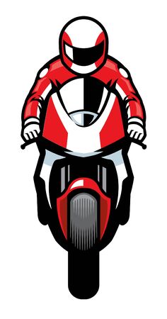 motorcycle racerのイラスト素材