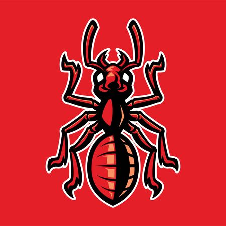 red ant mascotのイラスト素材